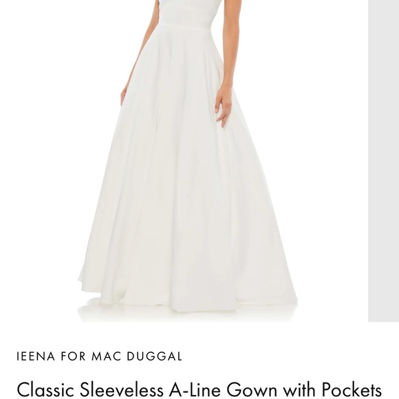 Leeba For Mac Duggal White Classic Ball Gown 6 - Bridal or Prom Perfect! - Picture 4 of 5